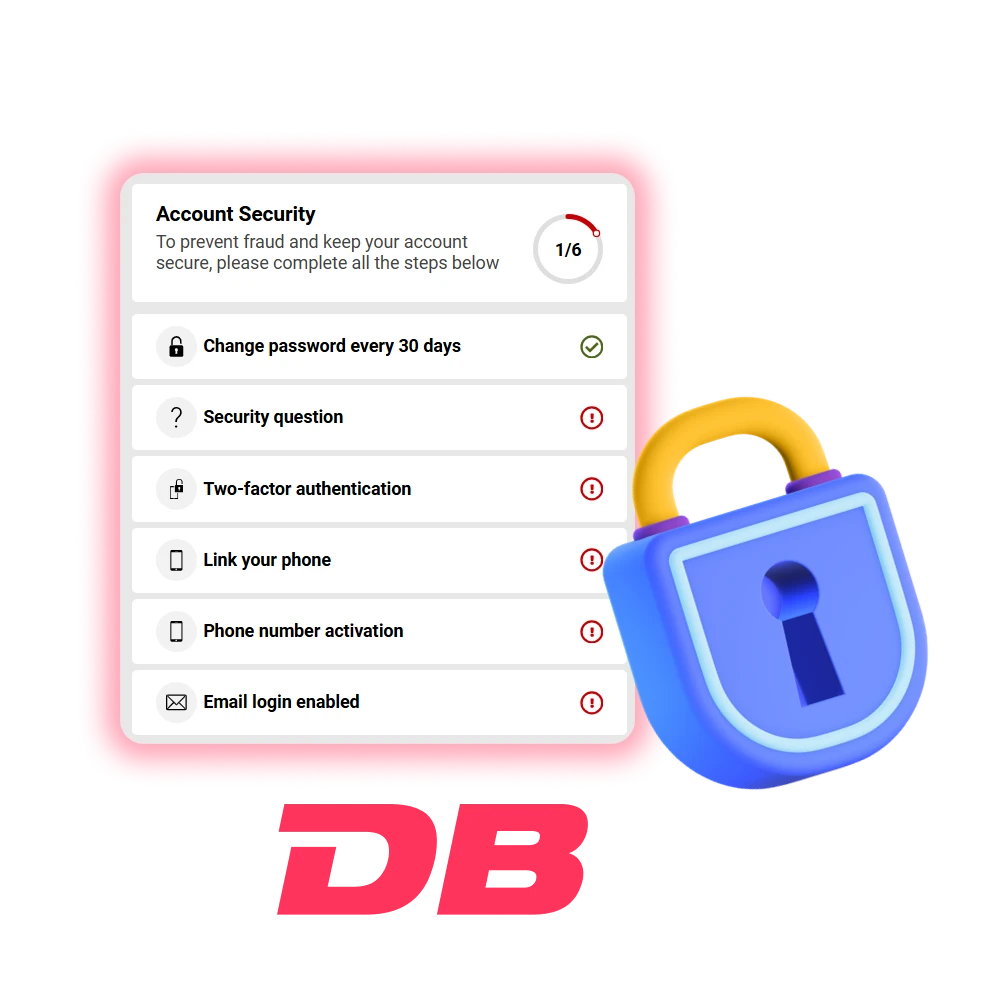 Make sure to protect your DBbet account.