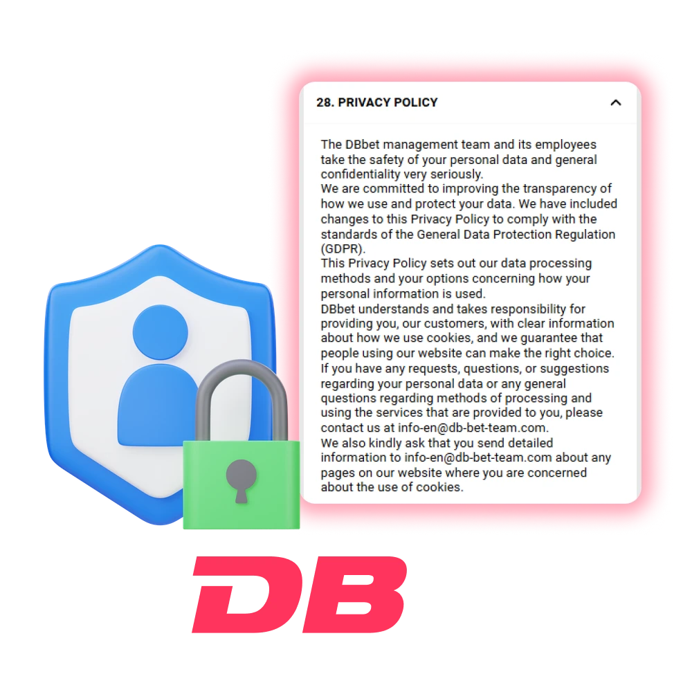 Find out how DBbet uses and protects your data.