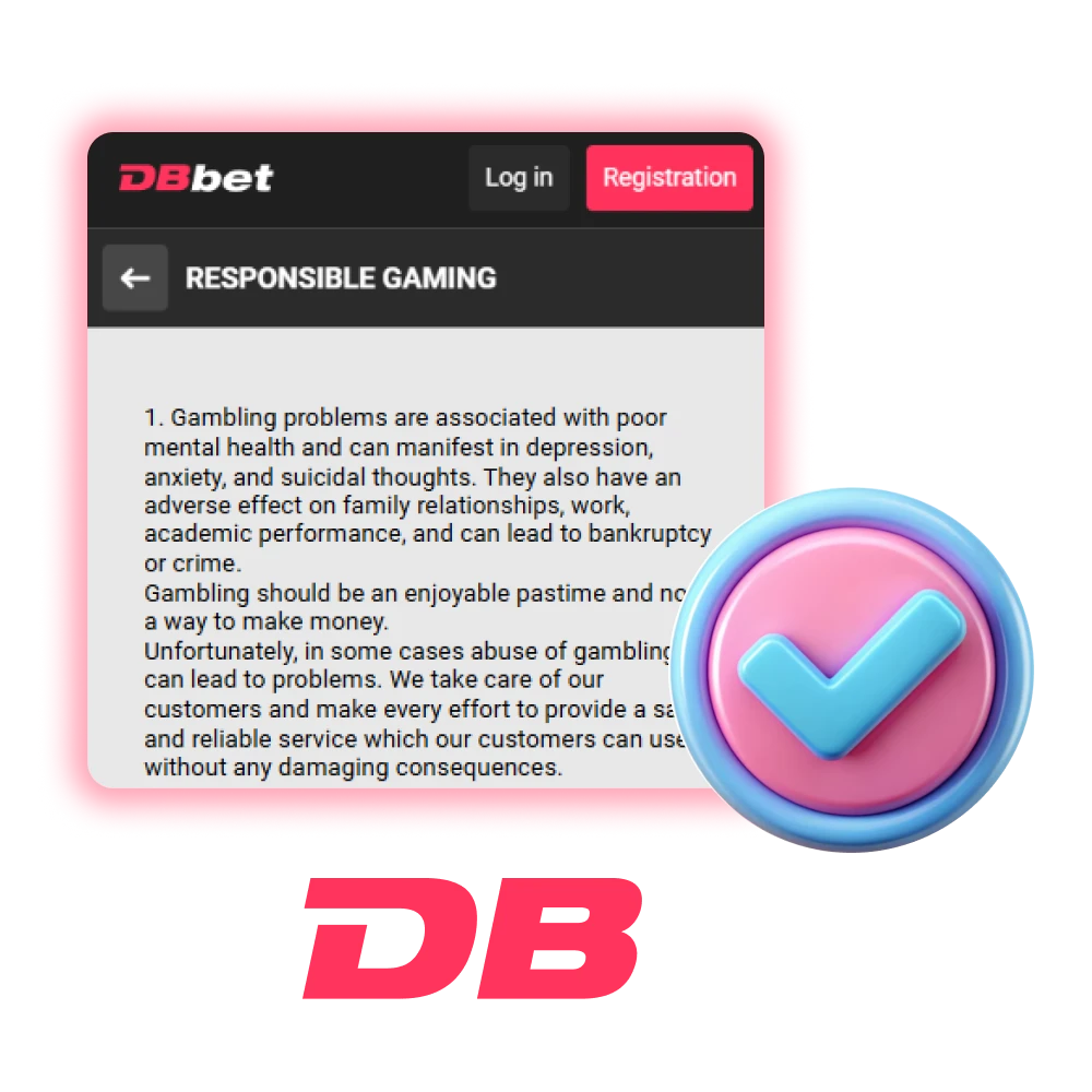 Be sure to use the DBbet platform in accordance with the responsible gaming policy.