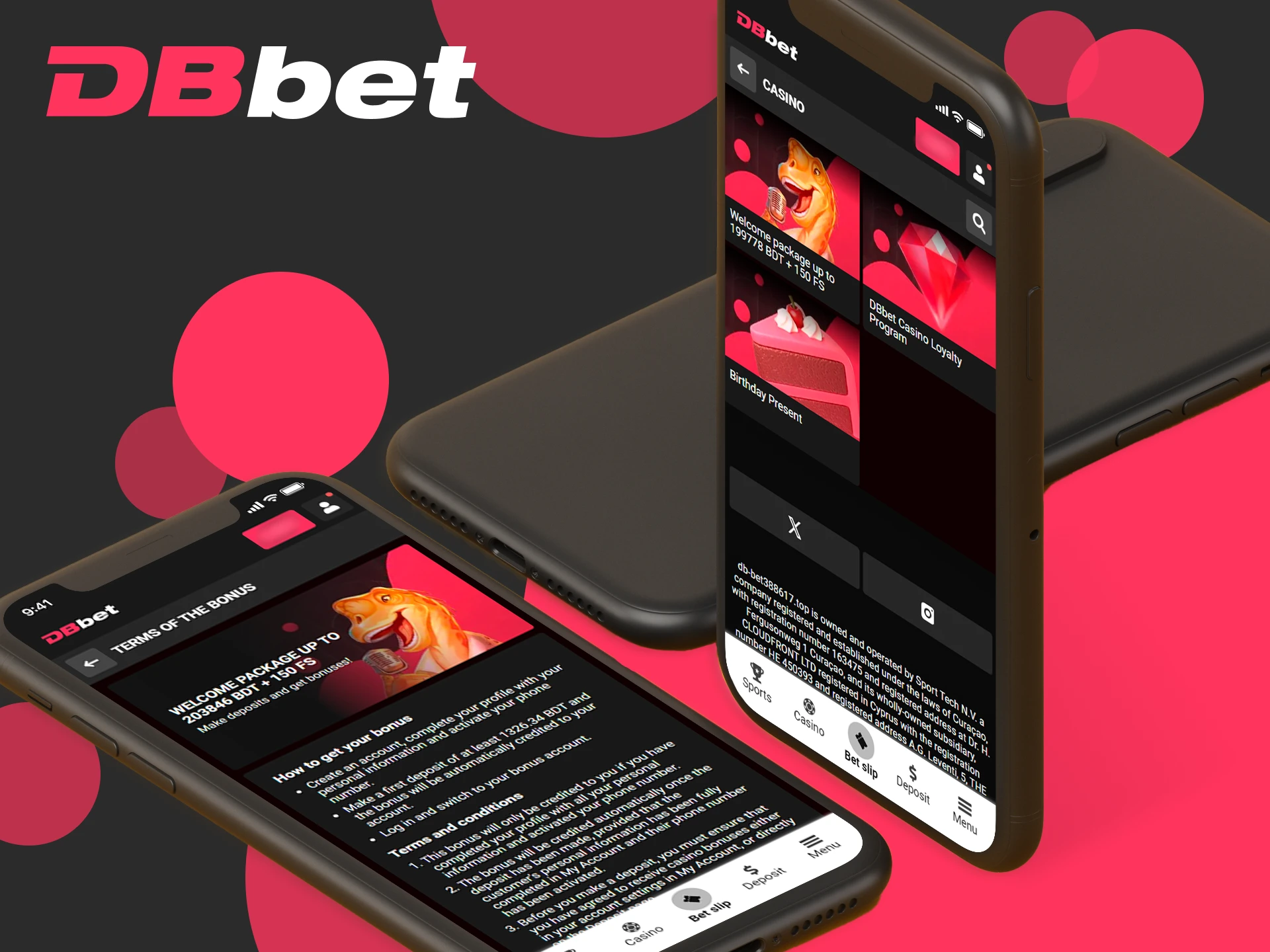 Choose a DBbet casino bonus and start playing.