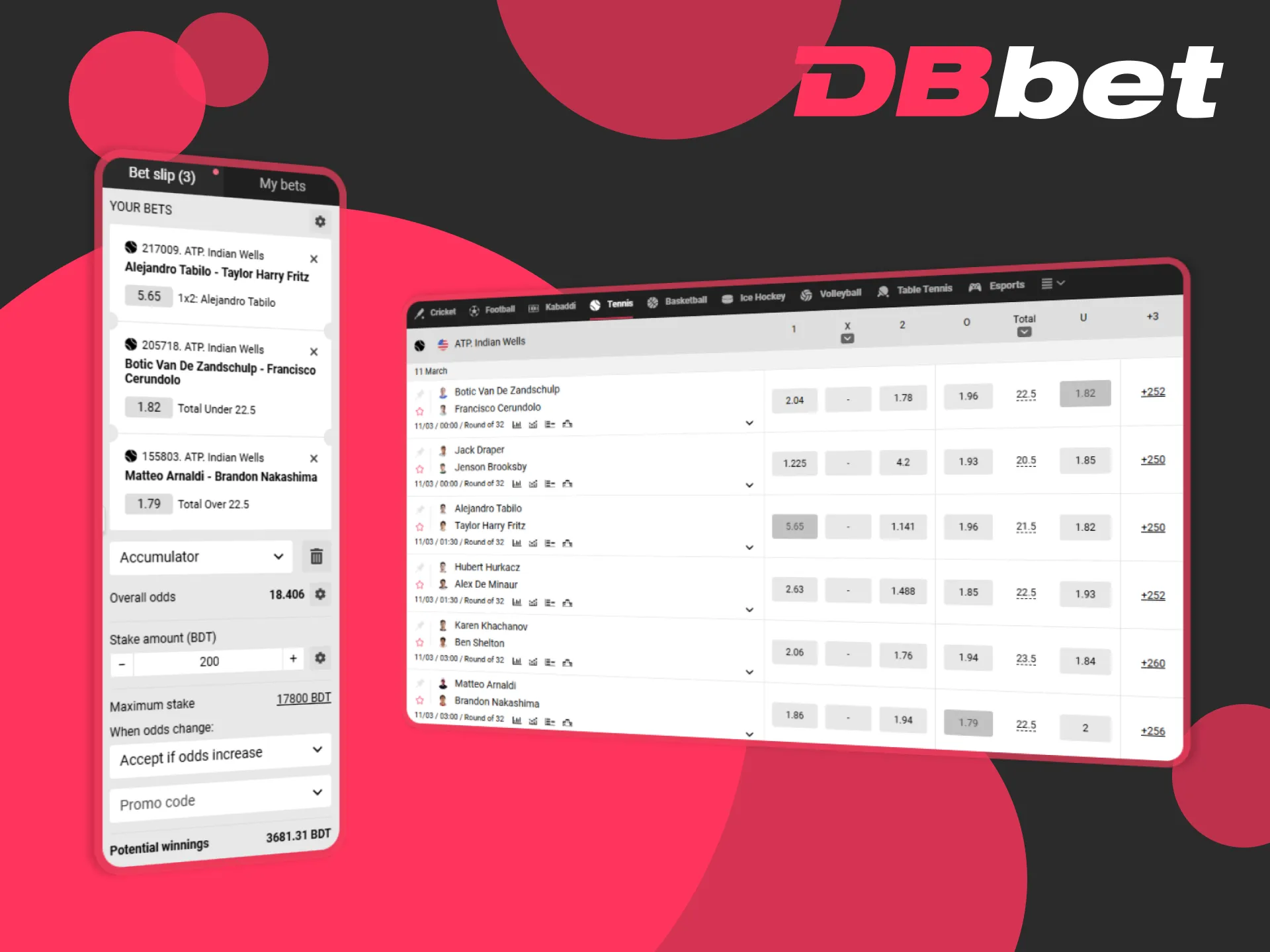 Learn how to place winning bets on tennis matches with DBBet.